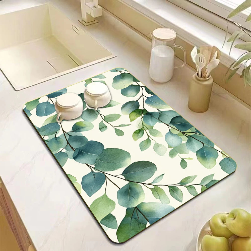 Eucalyptus Dish Drying Non-Slip Mat
