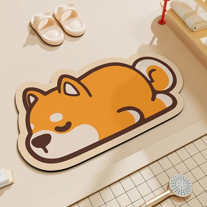 Cute cartoon quick-dry non-slip mat