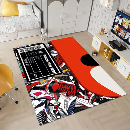 Sneaker Box Carpet Mat Non-Slip Floor Rug Home Bedroom Living Room Decor Sneaker Style Carpet