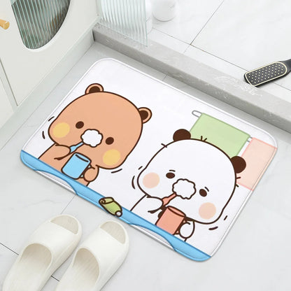 Cute Cartoon Bear Welcome Mat Non Slip Entrance Doormat