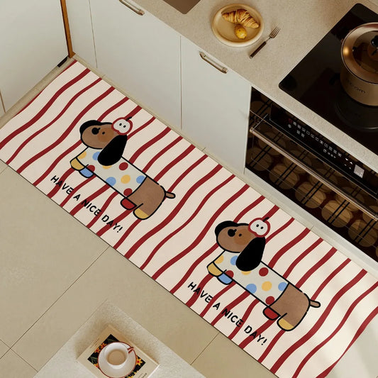 Cartoon Dog Kitchen Non-Slip Mat