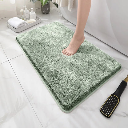 Soft Thick Plush Floor Mat Comfortable Non-Slip Water-Absorbent Carpet Bathroom Bedroom Living Room Home Decor