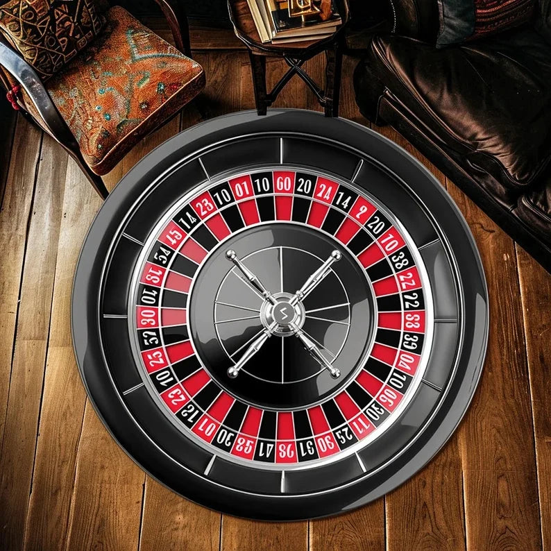 Roulette Casino Wheel Round Rug