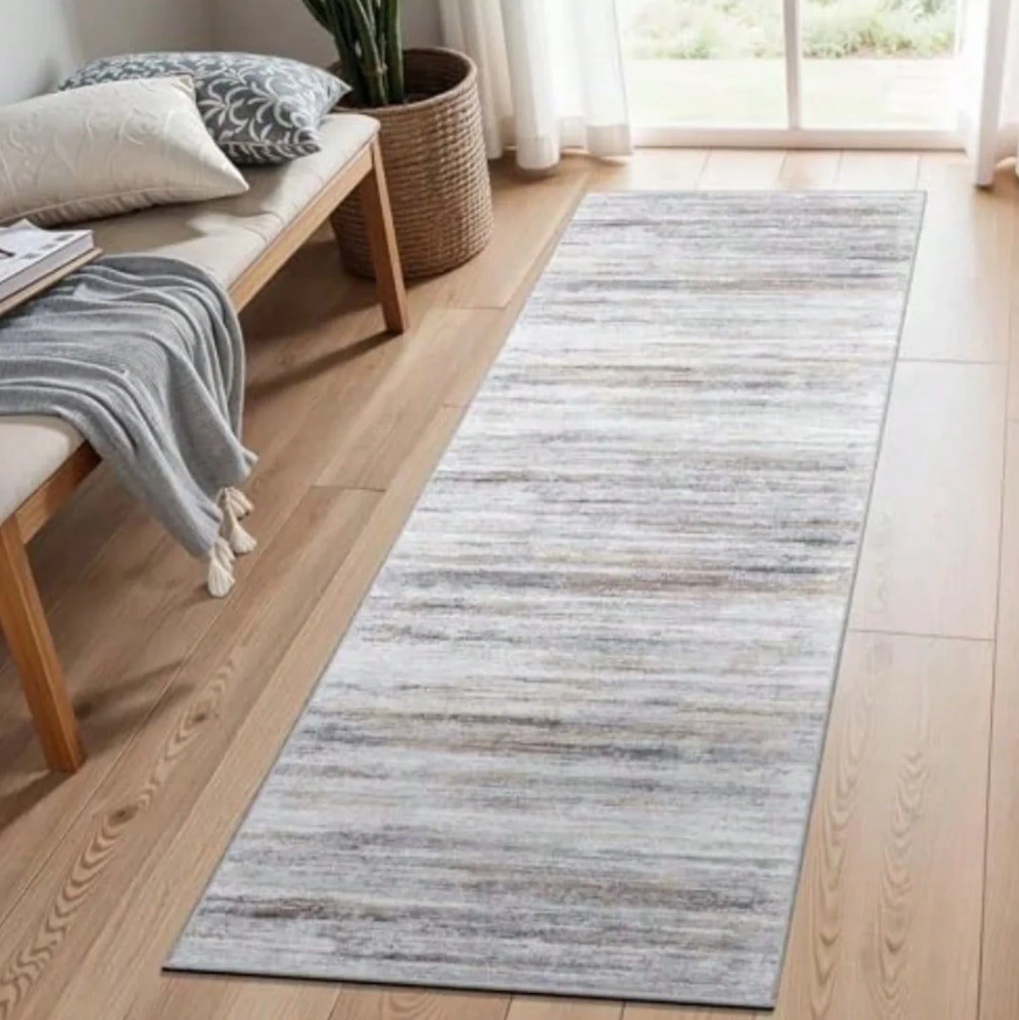 Vintage Stripe Non-Slip Runner Rug
