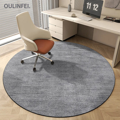 VIKAMA Modern Minimalist Round Carpet Swivel Chair Bedroom Living Room Floor Mat
