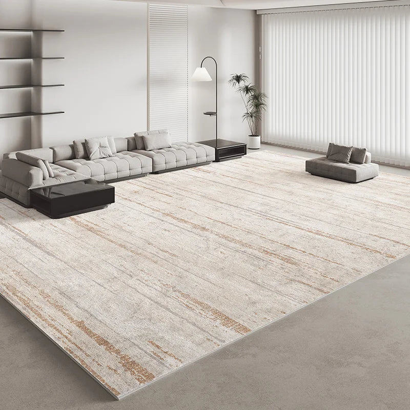 Italian Minimalist Light Luxury Grey Plush Area Rug