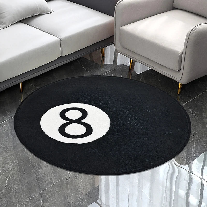 Soft Plush Round Bathroom Carpet Non-Slip Absorbent Machine Washable Mat Bathroom Bedroom Door Floor Decor