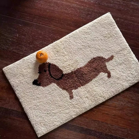 Imitation Cashmere Plush Floor Mat Sausage Rug Anti-Slip Bedside & Coffee Table Carpet