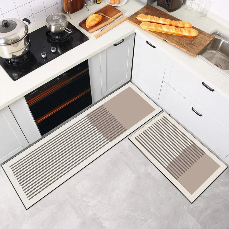 Long absorbent non-slip kitchen mat