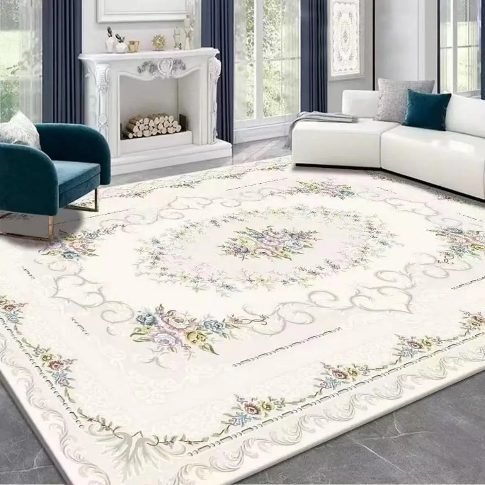 VIKAMA Boho Luxury Crystal Velvet Carpet Large Area Living Room Bedroom Floor Mat