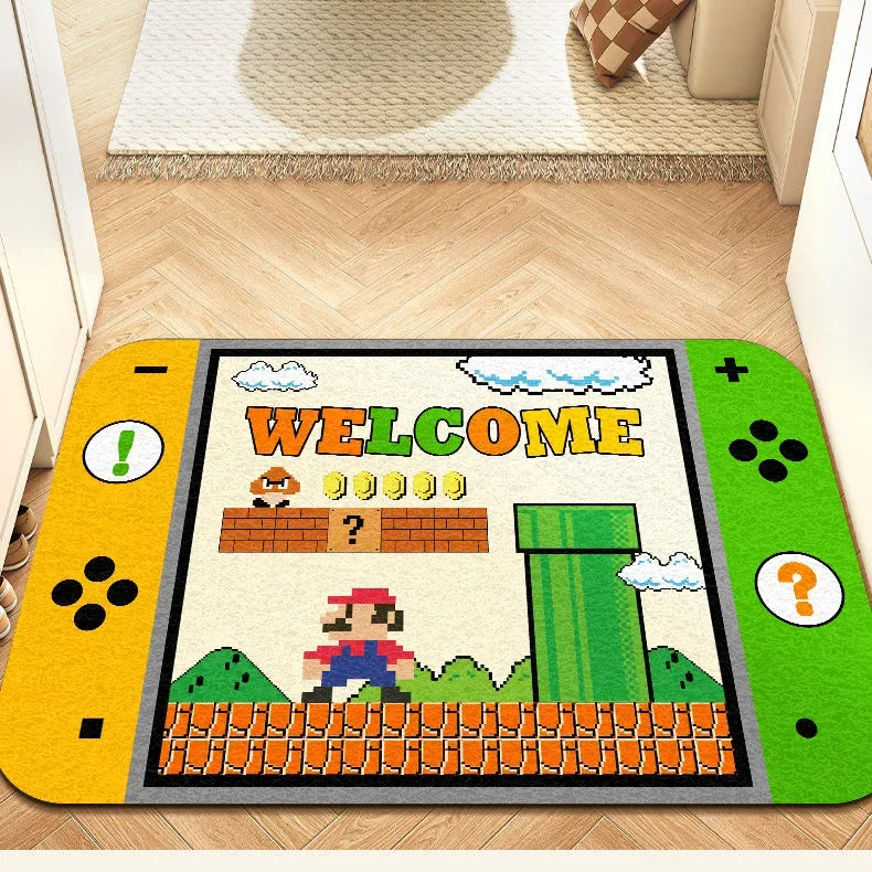 VIKAMA Controller Shape Door Mat, Gaming Non-Slip Rug For Entryway, Bedroom, Game Room Decor