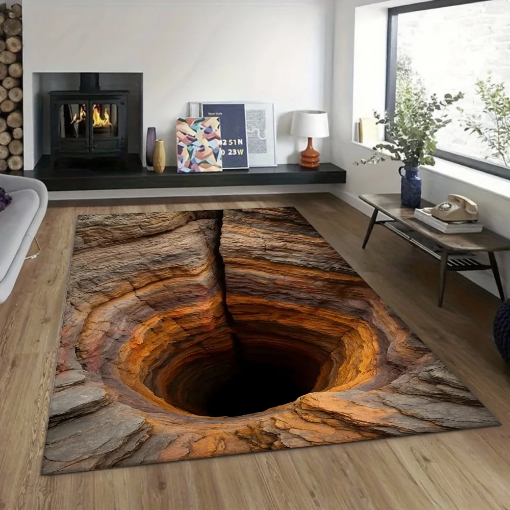 3D Cave Illusion Area Rug