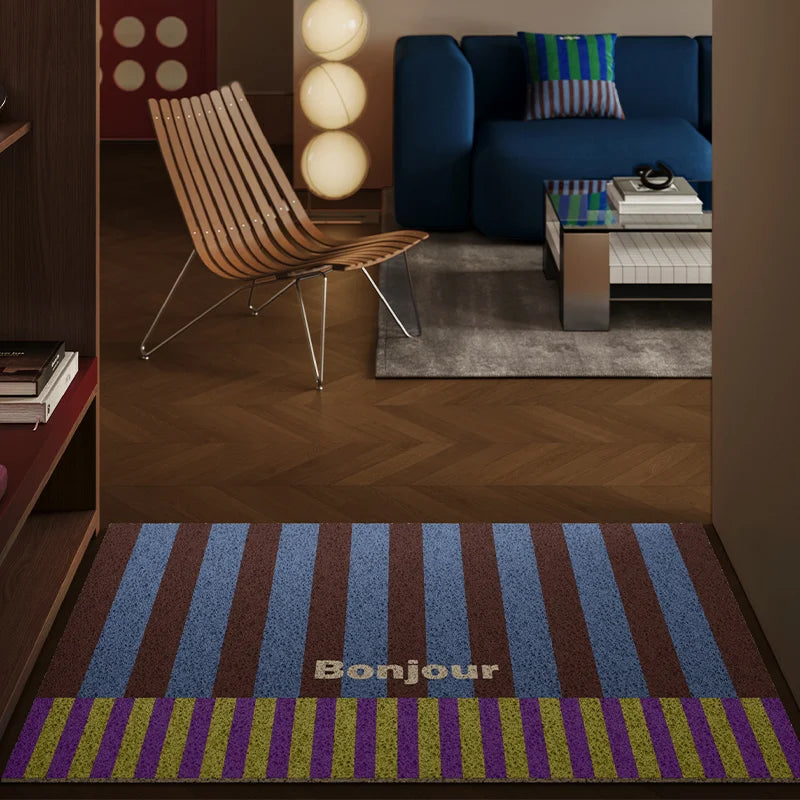 Cobb Impression Antique Silk Ring Entry Door Mat Non-Slip Floor Mat