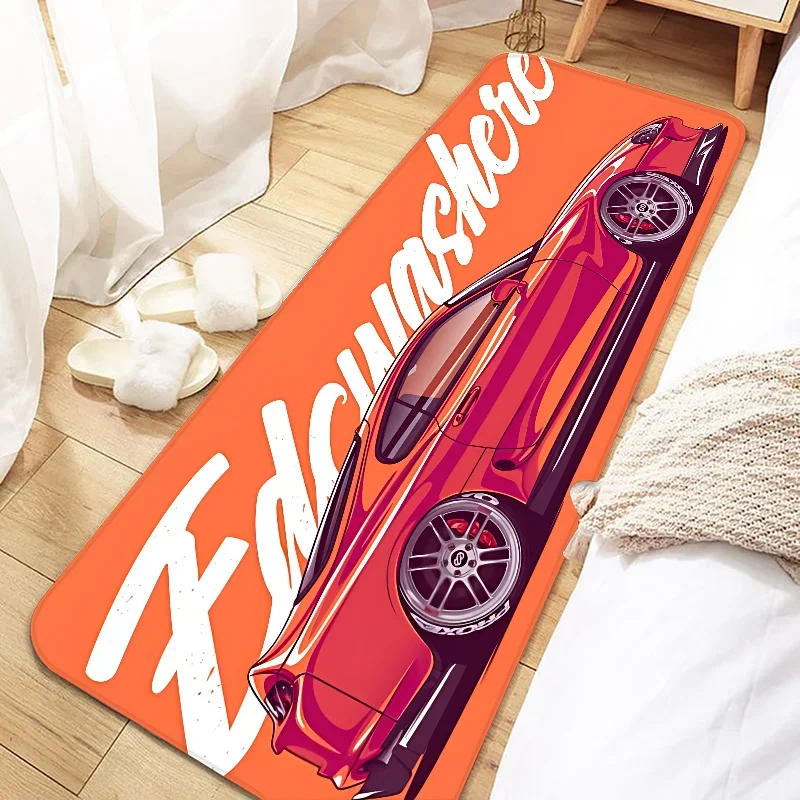 VIKAMA Racing Pattern Non-Slip Soft Area Rug