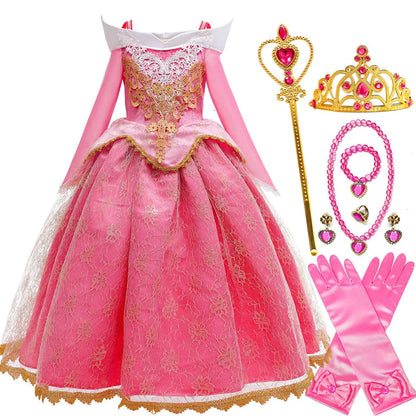 Disney Aurora Sleeping Beauty Princess Dress For Girls
