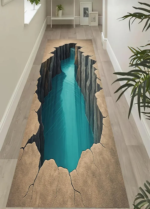 3D Deep Hole Illusion Runner Rug