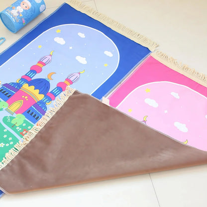 Kids portable prayer rug set