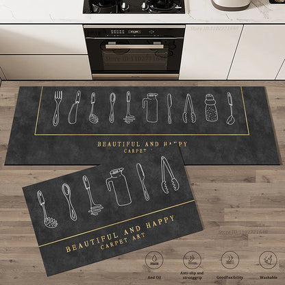 Kitchen Rug Absorbent Non-Slip Washable Long Large Carpet Bathroom Entrance Bedroom Anti-Fatigue Waterproof Doormat Home Decor