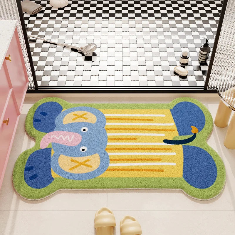 Imitation Cashmere Floor Mat Absorbent Non-Slip Dirt-Resistant Easy-Clean Door Mat