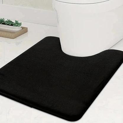 U-SHAPE Bathroom Floor Mat Toilet Mat Non-Slip Absorbent Bath Mat Home Decoration