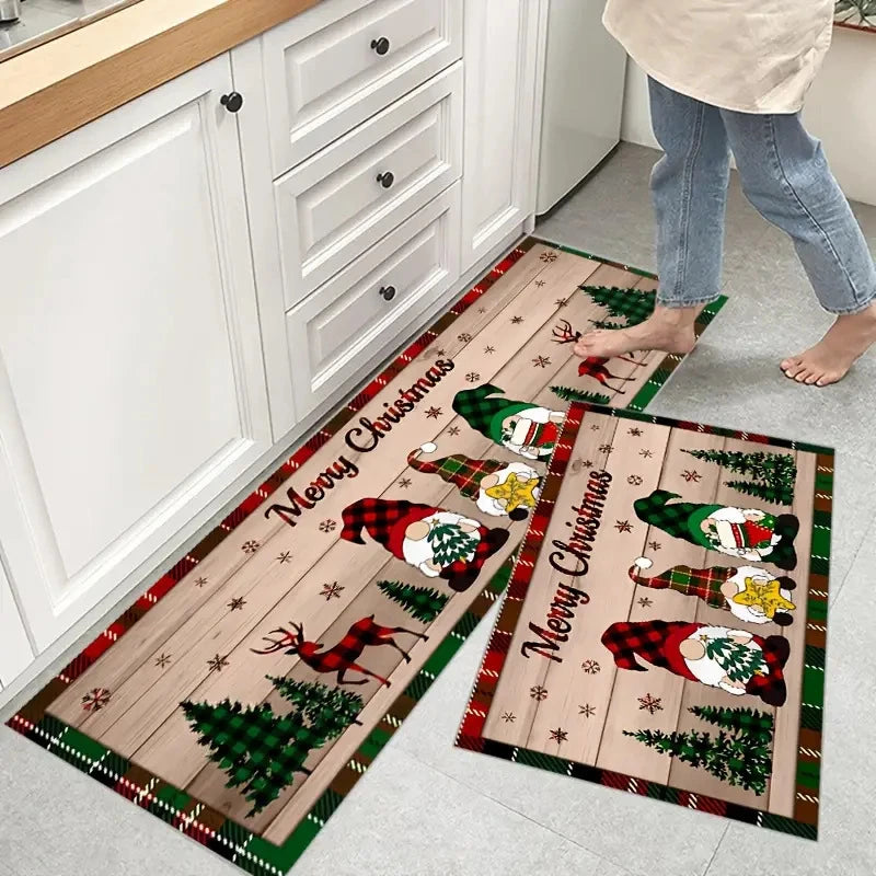 VIKAMA Christmas Cookie Tree Floor Mat