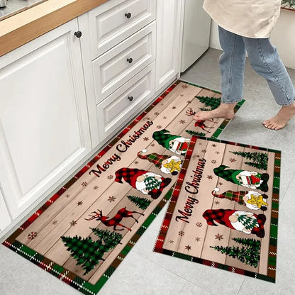 VIKAMA Christmas Cookie Tree Floor Mat