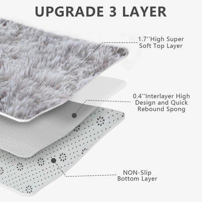 VIKAMA Ultra-Soft Puffy Indoor Area Rug