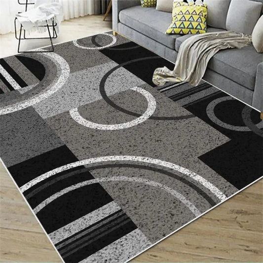 VIKAMA Nordic Abstract Carpet Geometric Large Area Non-Slip Living Room Bedroom Floor Mat
