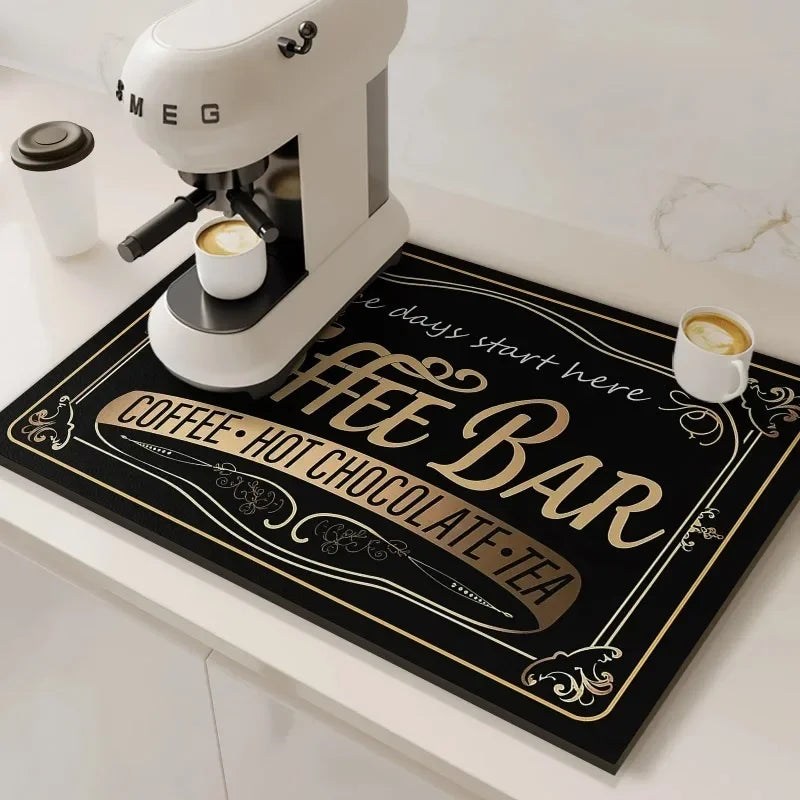 VIKAMA Coffee Machine Absorbent Kitchen Drying Mat