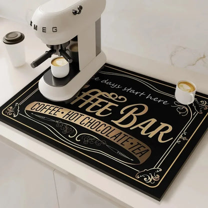 VIKAMA Coffee Machine Absorbent Kitchen Drying Mat