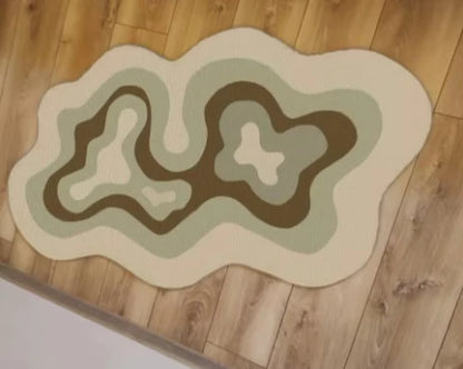 Modern Irregular Shape Plush Anti-Slip Area Rug