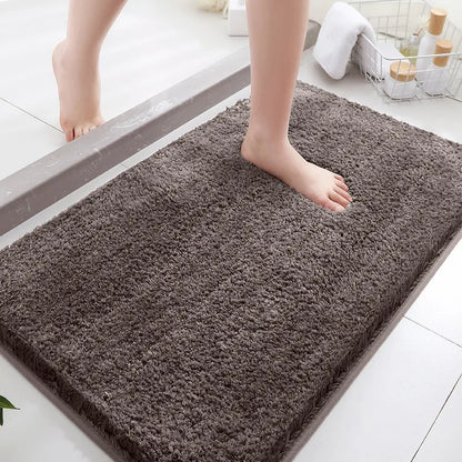Soft Thick Plush Floor Mat Comfortable Non-Slip Water-Absorbent Carpet Bathroom Bedroom Living Room Home Decor