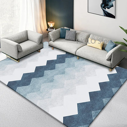 Nordic Marble Geometry Carpets for Living Room Light luxury Large area Home Decor rugs Bedroom Non-slip soft Floor Mats Washable