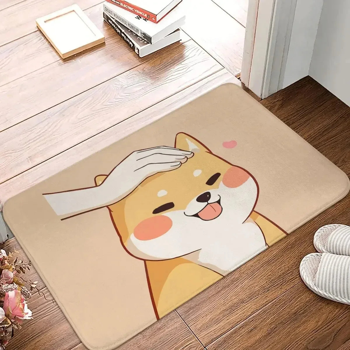VIKAMA Cute Cartoon Dog Shiba Corgi Doormat