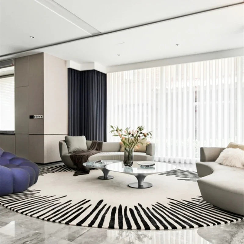 Fluffy Soft Light Luxury Round Plush Area Rug