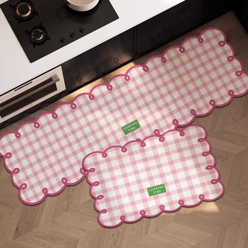 Quick-dry non-slip absorbent kitchen mat