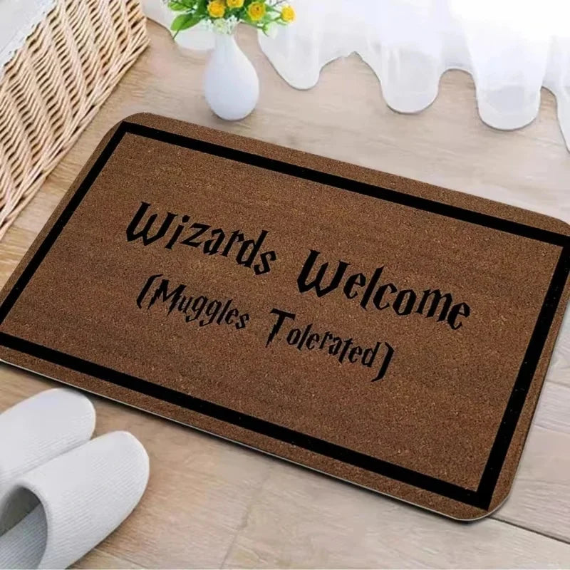 Wizards Muggles Welcome Door Mat