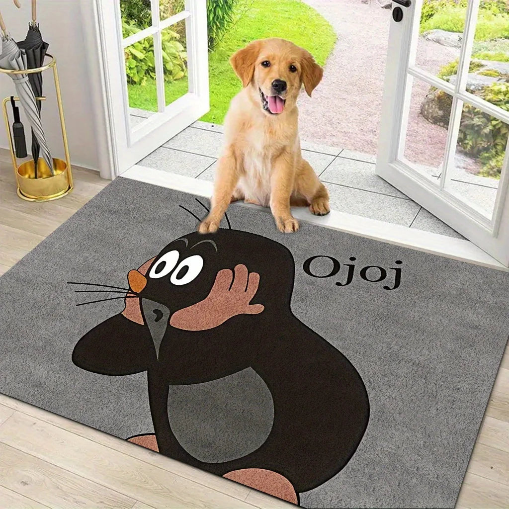VIKAMA Cartoon Floor Mat Gray Rug Non-Slip Kitchen Doormat Welcome Carpet Bedroom Living Room Home Decor