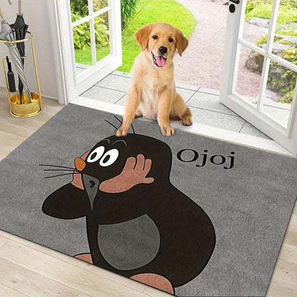 VIKAMA Cartoon Floor Mat Gray Rug Non-Slip Kitchen Doormat Welcome Carpet Bedroom Living Room Home Decor