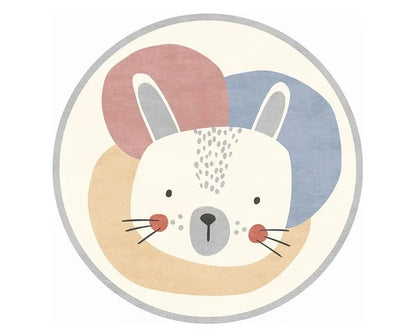 Cartoon Cute Round Non-Slip Area Rug