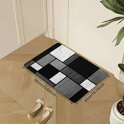 VIKAMA Modern Geometric Kitchen Carpet Non-Slip Hallway Bedroom Entrance Floor Mat