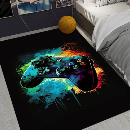 Gaming controller design non-slip room rug