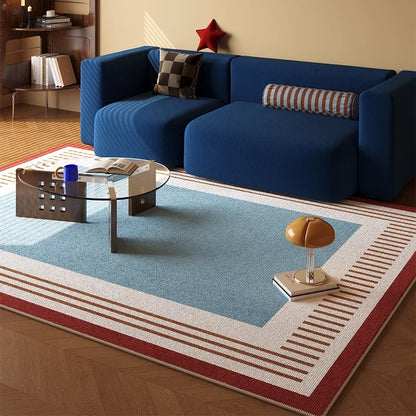 VIKAMA Medieval Revival Living Room Carpet Non-Slip Wear-Resistant Bedroom Floor Mat Wardrobe Room Rug