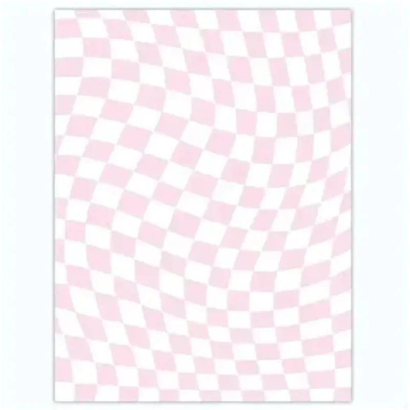 Purple Chessboard Plaid Area Rug