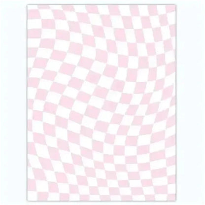 Purple Chessboard Plaid Area Rug