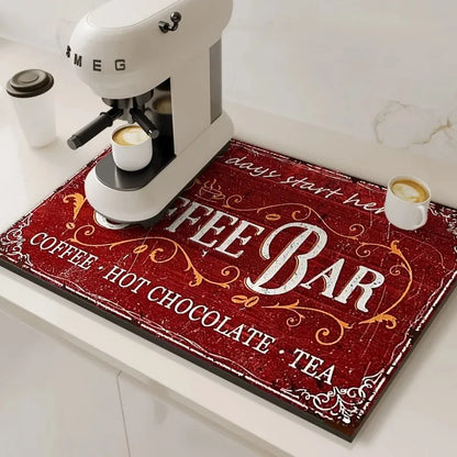 VIKAMA Coffee Machine Absorbent Kitchen Drying Mat