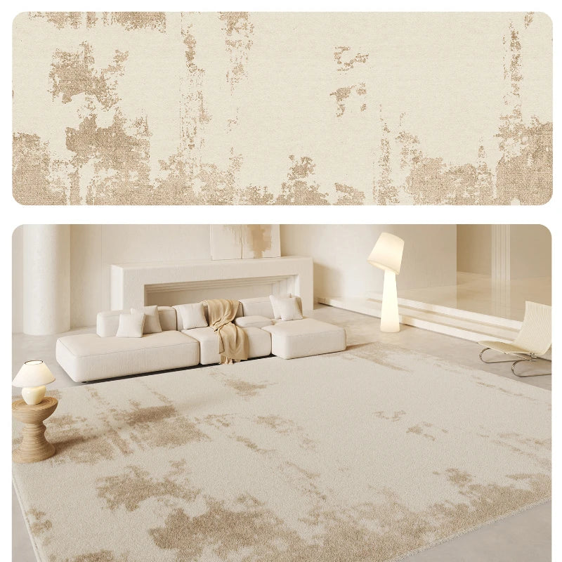 French Cream Waterproof Fluffy Thickened Area Rug