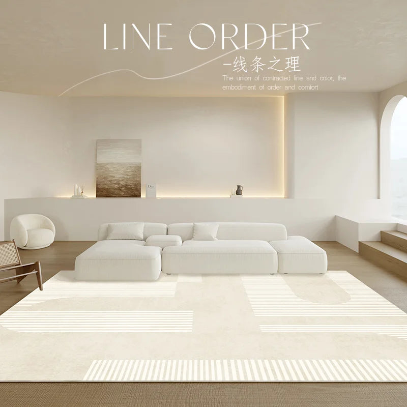 Japanese Minimalist Plush Non-Slip Area Rug