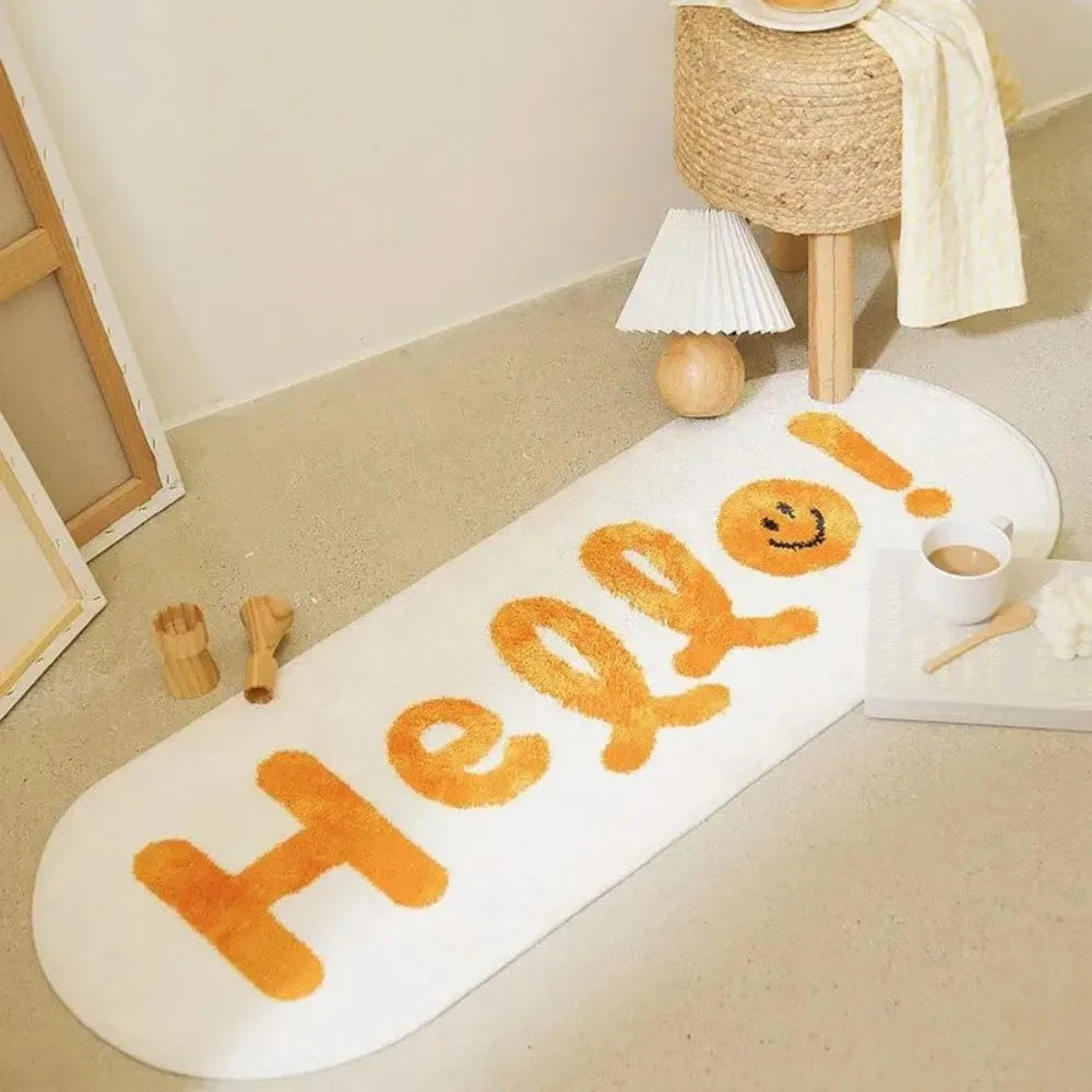 VIKAMA Cartoon Cat Rug Soft Warm Bedroom Hallway Bedside Carpet Home Decor