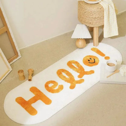 VIKAMA Cartoon Cat Rug Soft Warm Bedroom Hallway Bedside Carpet Home Decor